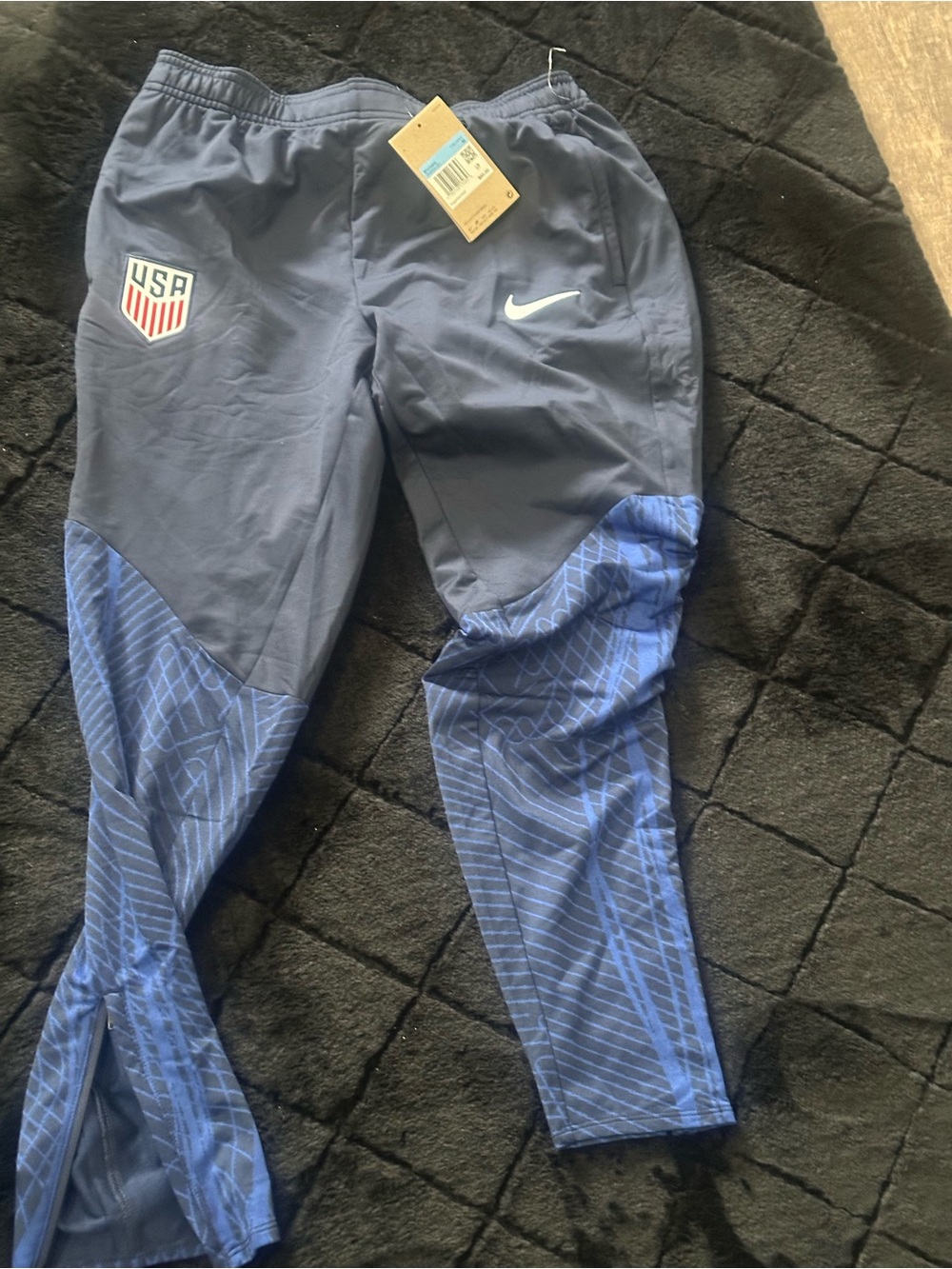 Nike Women Navy and Royal Blue USA Soccer Pants
